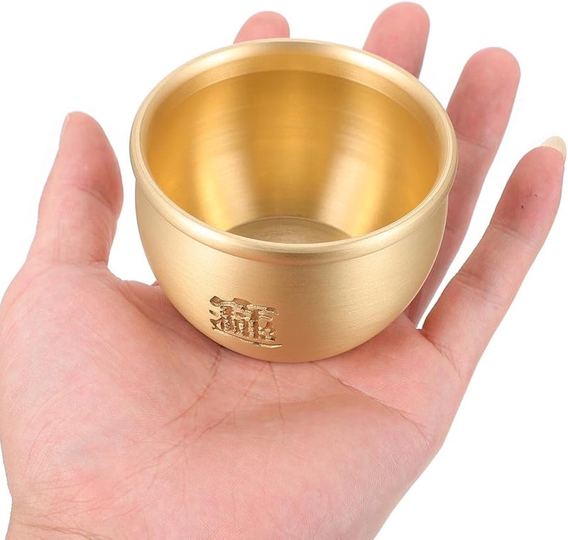 منفضة سجائر نحاسية مصقولة، زينة مكتبية وفقًا لفنغ شوي، حامل رماد منزلي مدمج، ديكور طاولة - Image 4